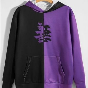 Black hooded sweater